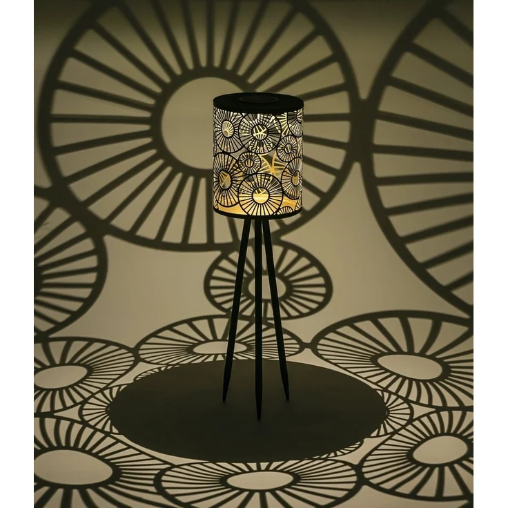 Dehner LED Solarleuchte Solar-Laterne Rabat, verschiedene Höhen, Warmweiß, stilvolle Outdoor Stehlampe, Leuchtdauer 6 h – Bild 3