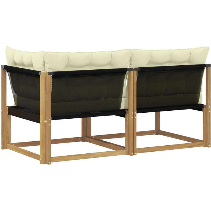 vidaXL Sectional Sofa Einheiten 2-Sitzer Massivholz Akazie 901653 – Bild 7