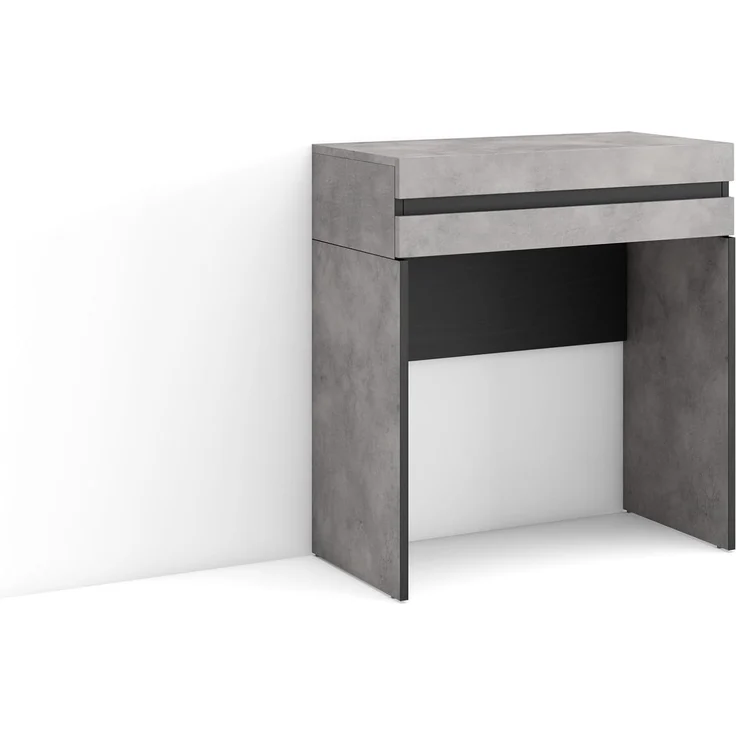 Skraut Home | Schminktisch | Frisiertisch mit Stauraum | 70 x 75 x 35 cm | mit Schublade | Schlafzimmer | Moderner Stil | Zement