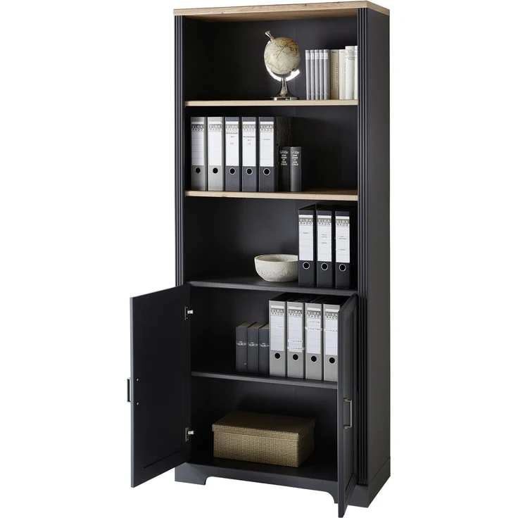 Büroregal Stauraumelement JASMIN 03 Graphit Artisan Eiche Nachbildung – Bild 3