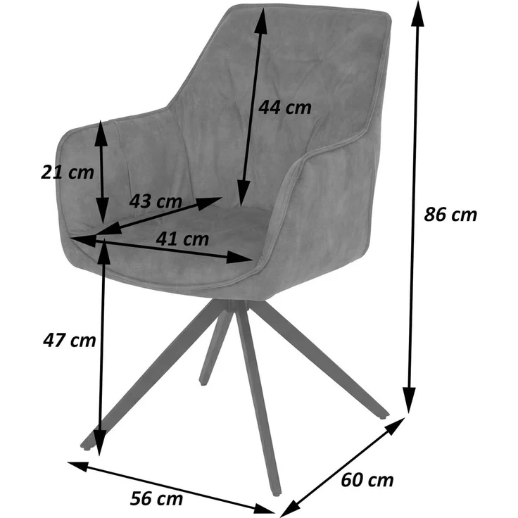 2er-Set Esszimmerstuhl HWC-L80, Küchenstuhl Armlehne drehbar Auto-Return Samt 440g/m² ~ Wildleder-Optik senfgelb – Bild 3