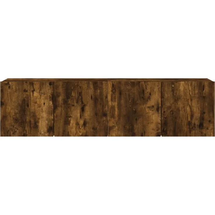 2 pcs TV-Wandschrank, TV Hängeboard Hängeschrank Räuchereiche 80x30x41 cm – Bild 7