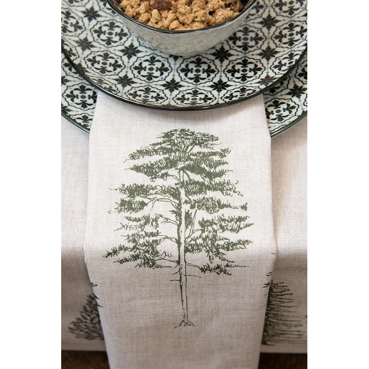 Clayre & Eef Geschirrtuch Natural Pine Trees, (3-tlg, 3-teilig), Geschirrtücher (3 Stück), ca. 50x70 cm Baumwolle – Bild 5