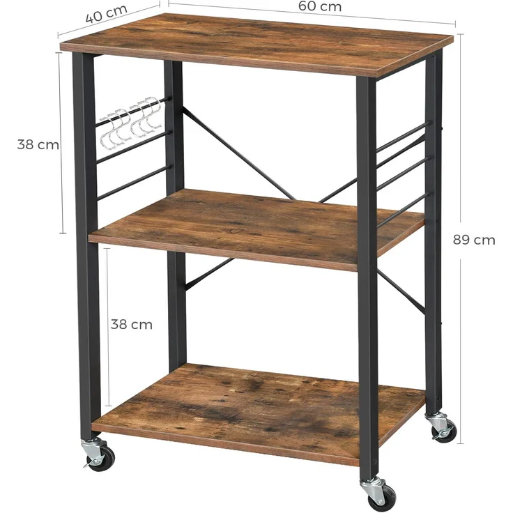 Rollbares Kuechenregal Industrie-Design – Bild 2