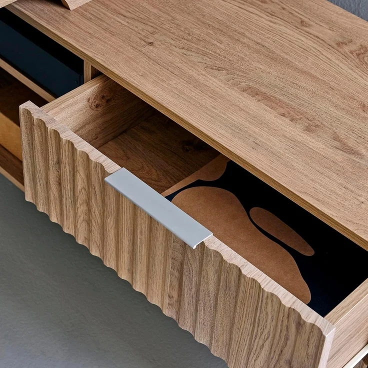 Jahnke Eckschreibtisch WAVE C 150 E (1-St), Eckschreibtisch, Fronten in Wellendesign, wechselseitig montierbar – Bild 7
