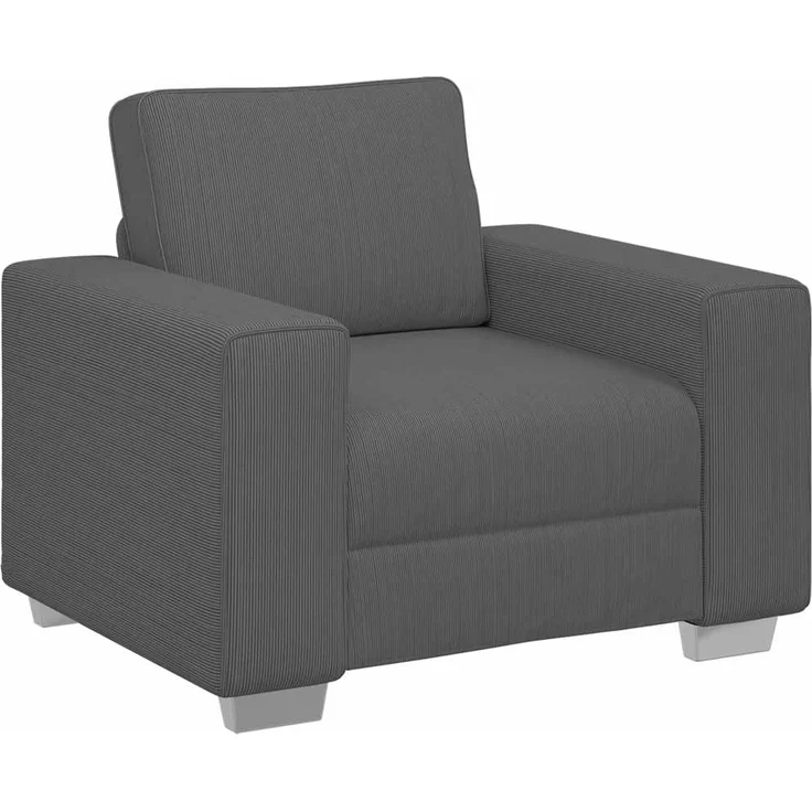 vidaXL Sessel Dunkelgrau 100x77x82 cm Cordstoff 4105187 – Bild 1