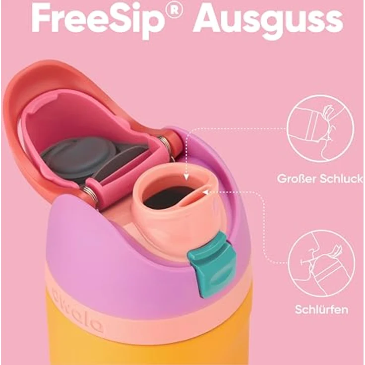 Owala FreeSip Isolierte Edelstahl Trinkflasche mit Strohhalm, 710 ml – BPA-frei, optimal für Sport, Fitness, Outdoor und Reisen, Tropical – Bild 3