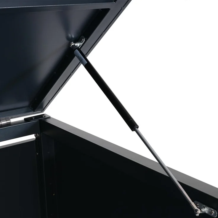 4er-Fahrradgarage HWC-K64, Gerätehaus Fahrradbox mit Deckel, abschließbar Metall 121x202x150cm, anthrazit – Bild 5