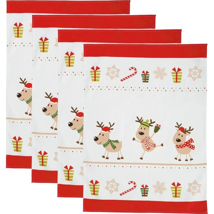 Erwin Müller Geschirrtuch Geschirrtuch 4er-Pack, Baumwolle Motiv – Bild 1