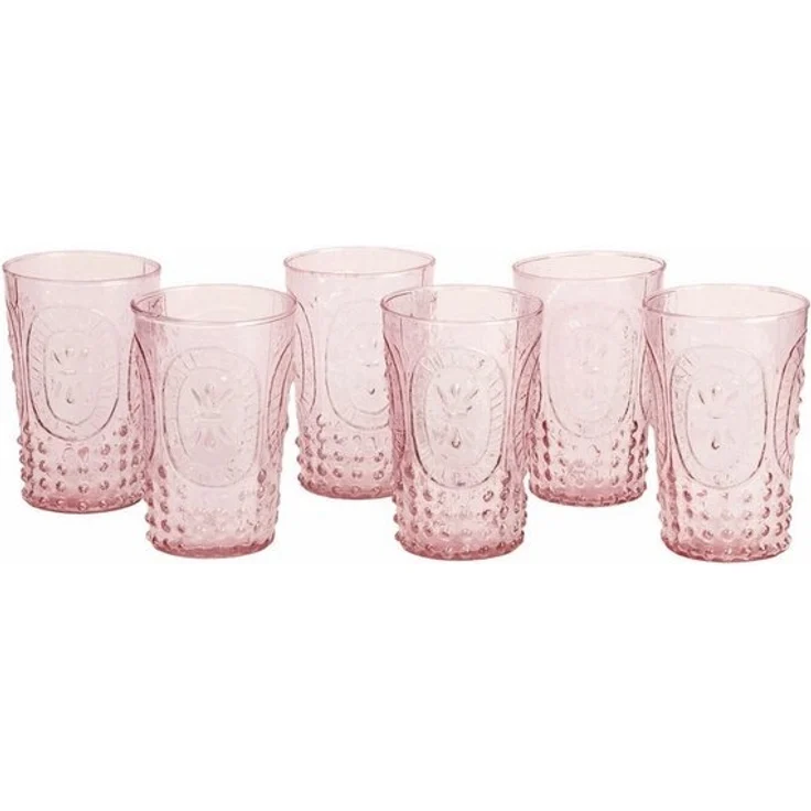 Mirabeau Glas Glas 6er Set Fleury rosa, Glas – Bild 4