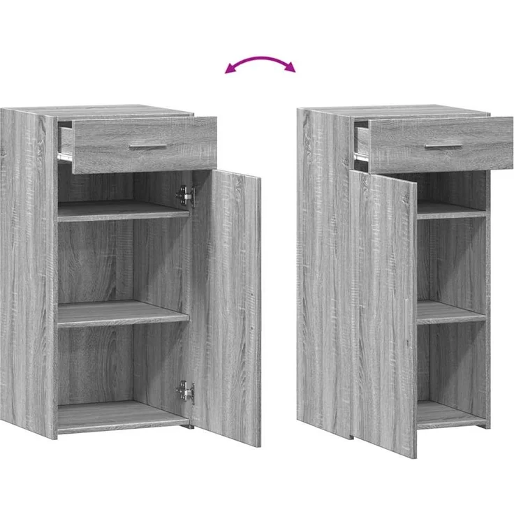 Sideboard, Kommode Grau Sonoma 45x42,5x93 cm Holzwerkstoff – Bild 7