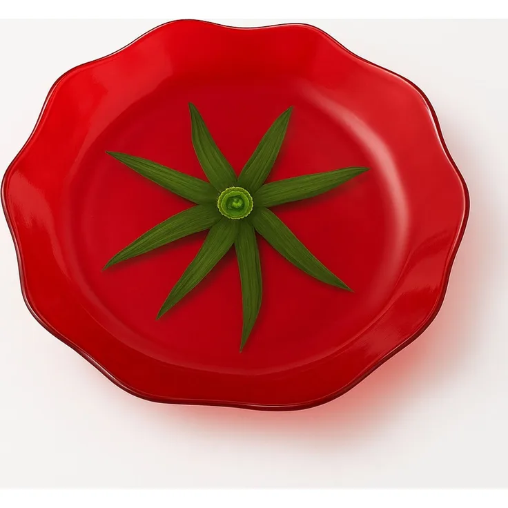 Schale Glas ARIA FRESH Tomate 22x22x2 cm rot 1 Stück