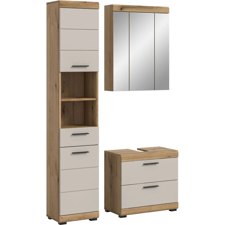 Badkombination B/H/T: 112x191x34 cm in Evoak Oak Nachbildung – Bild 1