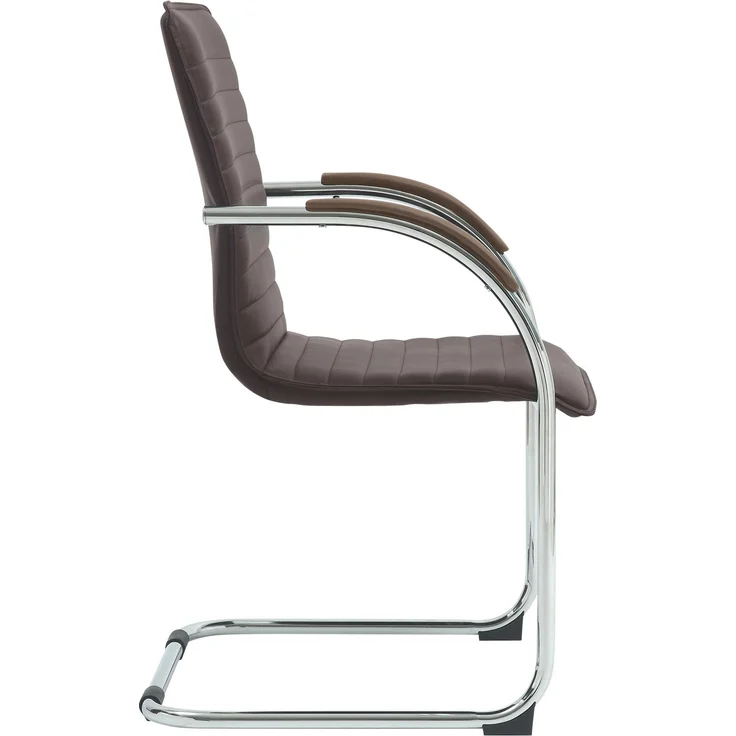 CLP 2er Set Besucherstühle Tira Kunstleder,braun – Bild 7