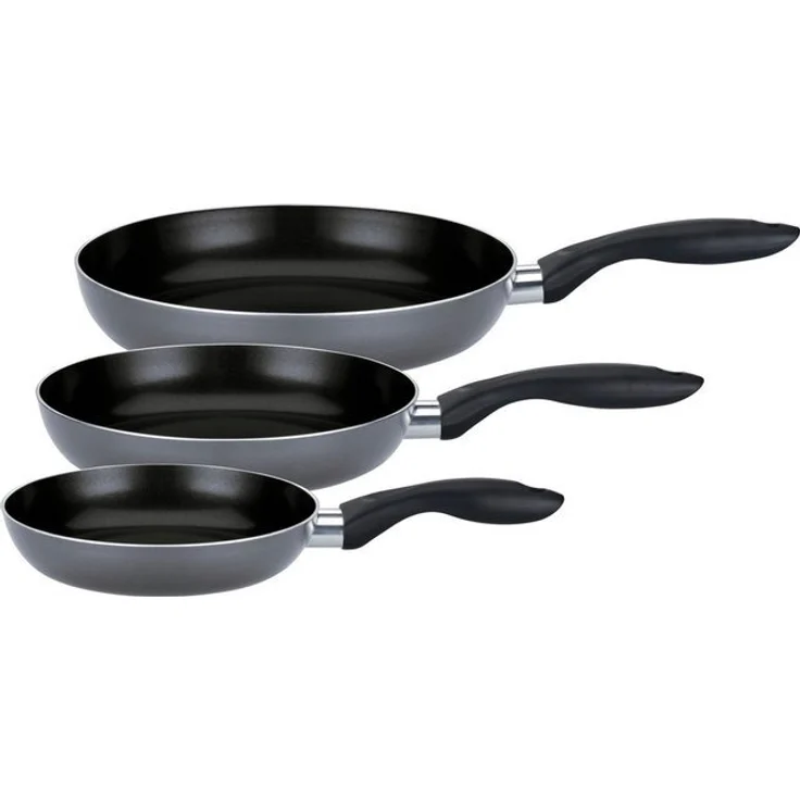 GSW Pfannen-Set Bratfit, Aluminium (Set, 3-tlg, 1x Pfanne 20cm, 24cm, 28cm), mehrfache, pflegeleichte Antihaft-Versiegelung – Bild 2
