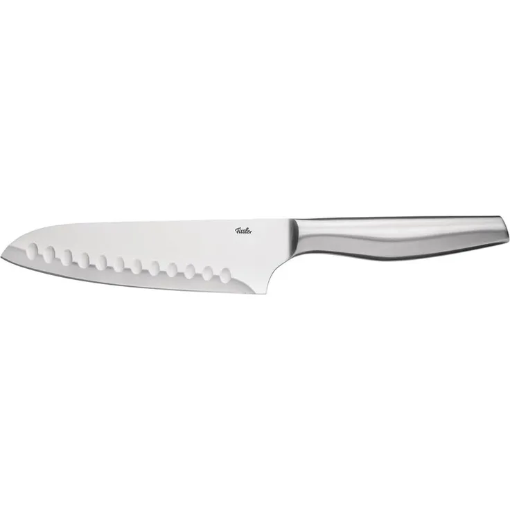 Fissler Santokumesser Essential, breite Klinge, Halbkropf, leicht gebogenes Klingenprofil, Kullen