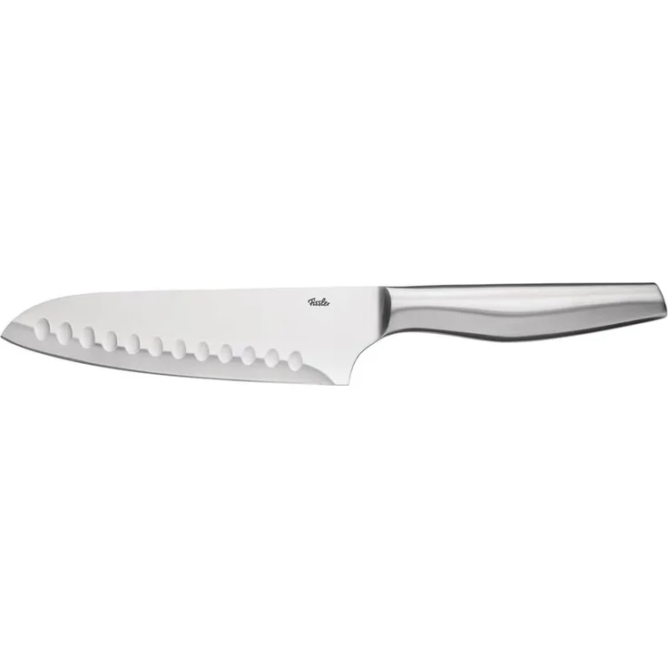 Fissler Santokumesser Essential, breite Klinge, Halbkropf, leicht gebogenes Klingenprofil, Kullen – Bild 1