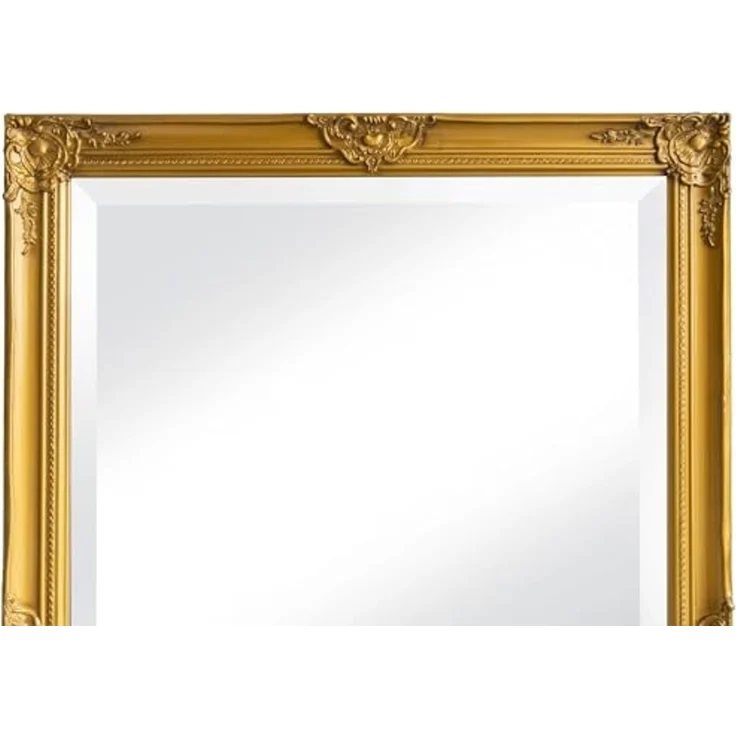 dasmöbelwerk Wandspiegel Wandspiegel Barock Gold 180x80 cm XL Spiegel Ganzkörperspiegel, Spiegelfläche mit edlem Facettenschliff – Bild 5