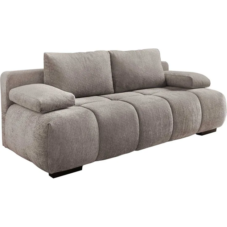 JOB 'Reno' Schlafsofa, Chenille greige, 213 x 101 x 86 cm