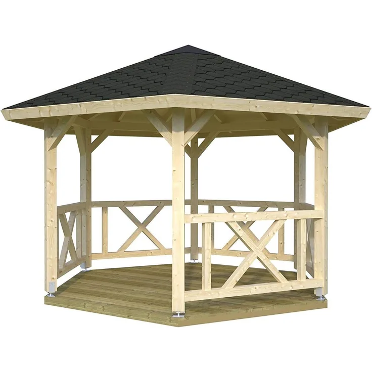 Palmako Holz-Pavillon Betty Sechseckig Holzpavillon