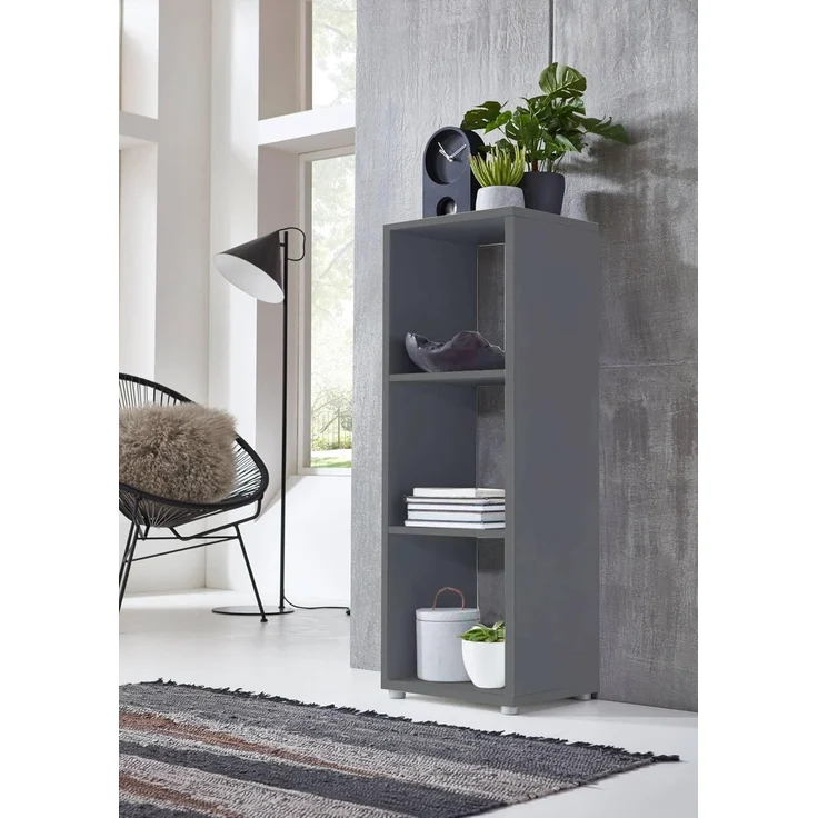 BMG Möbel Standregal NIZZA, Aktenregal, Würfel, Säulen Regal mit 3 Fächern, Made in Germany – Bild 1