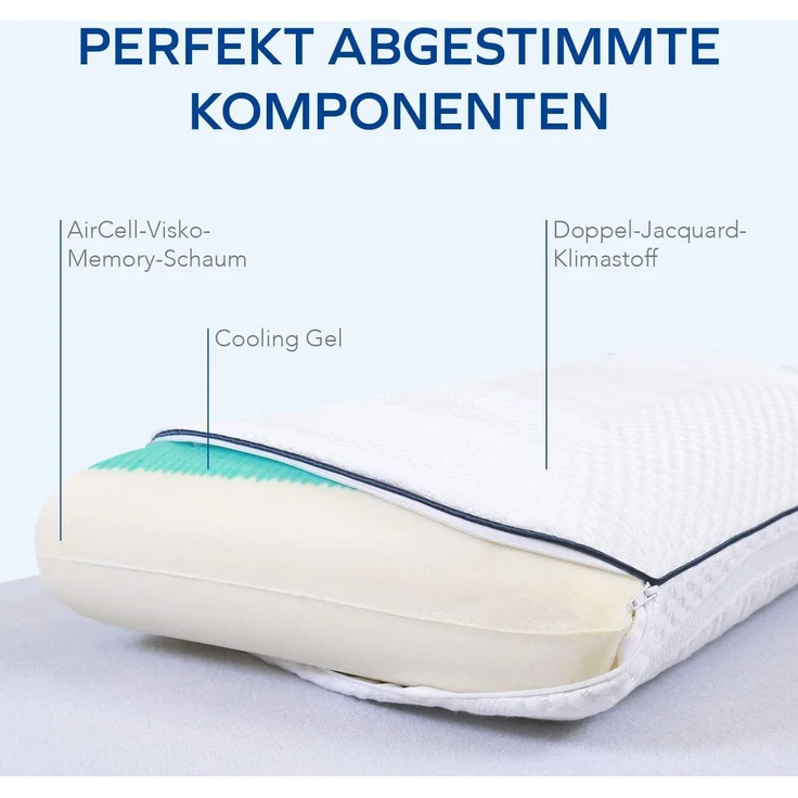 MLILY Nackenkissen »Cooling Gel«, 60x40 cm, mit Wendefunktion: Sommer- und Winterseite – Bild 6