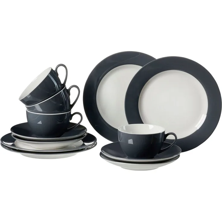 Ritzenhoff & Breker DOPPIO Kaffeeservice 12-teilig Anthrazit
