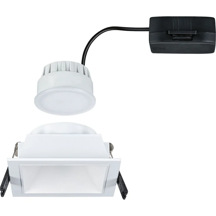 LED Einbauleuchte 3-Step-Dim Cole Coin 1er-Set IP44 eckig 88x88mm Coin 6W 470lm 230V dimmbar 2700K Weiß – Bild 10
