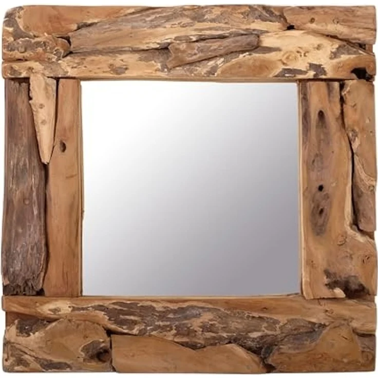 DESIGN DELIGHTS Wandspiegel WURZELHOLZ SPIEGEL "BEACHSIDE", 50x50 cm, Holzrahmen, Wandspiegel – Bild 7
