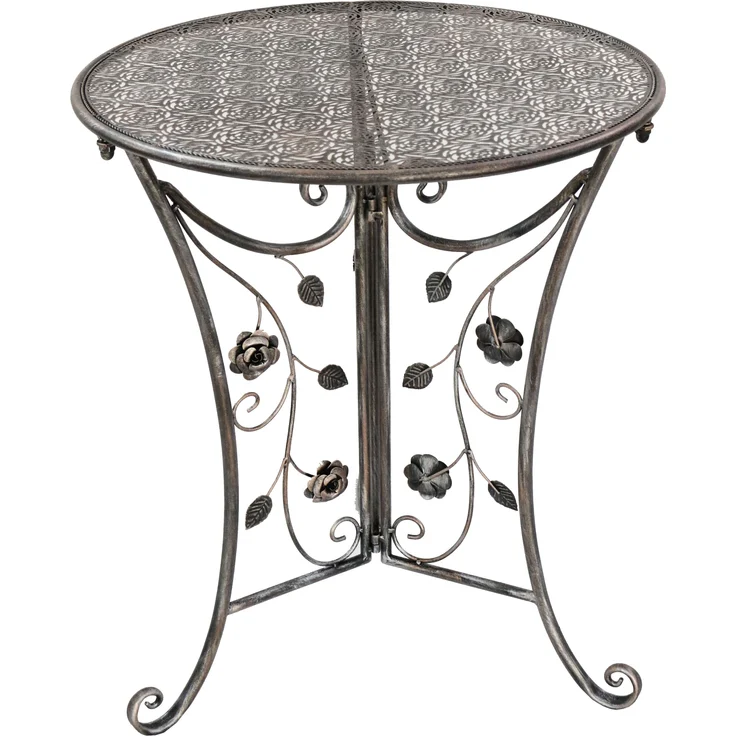 Gartentisch TERJE - Stahl, Bronze, 60 x 60 x 71 cm | Terrassentisch Wetterfest Outdoor Tisch – Bild 1