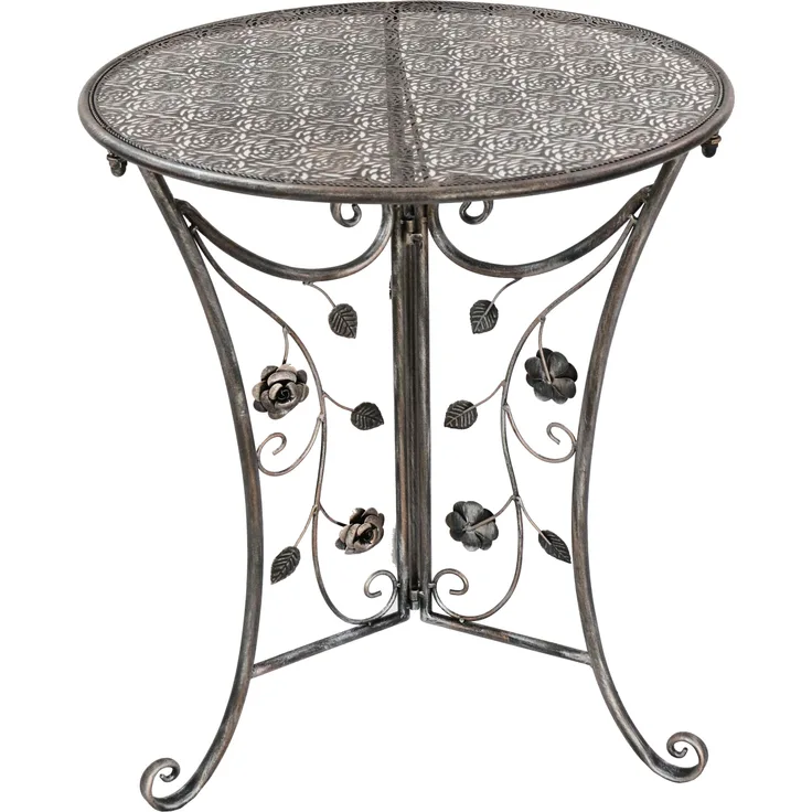 Gartentisch TERJE - Stahl, Bronze, 60 x 60 x 71 cm | Terrassentisch Wetterfest Outdoor Tisch