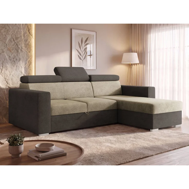 Mirjan24 Ecksofa Porabi 2rLC (Farbe: Lumo 30 + Lumo 40), 87 x 170 x 235 cm – Bild 3
