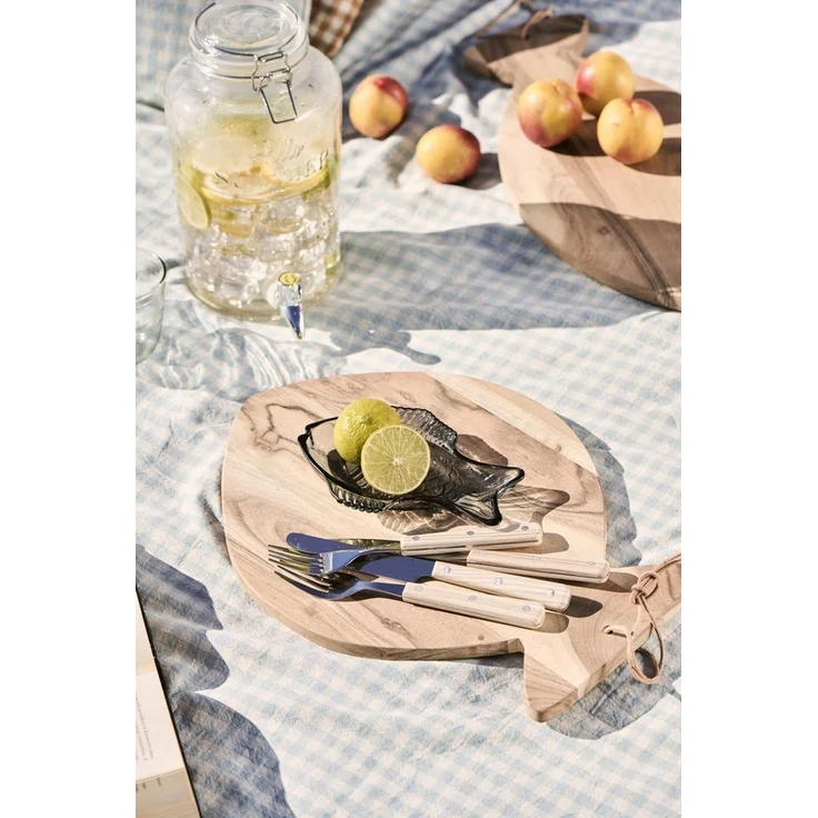 Ib Laursen - Schneidebrett Servierbrett Fisch Rundlich 28x40cm Holz 17101-00 – Bild 2