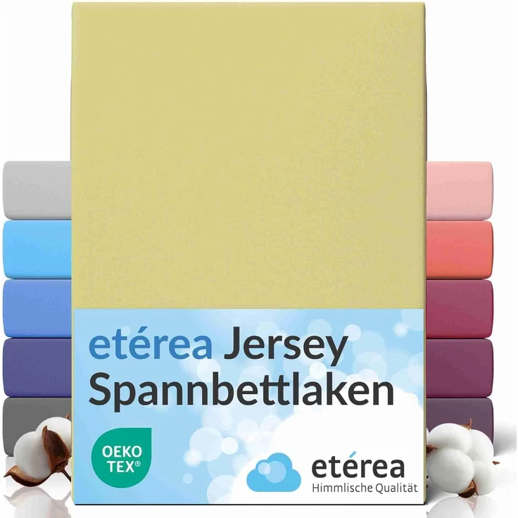 etérea Comfort Jersey Spannbettlaken Minze 180x200 cm - 200x200 cm