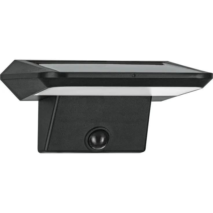 Eglo 48944 LED Solarleuchte/Wandleuchte PORRASSA Kunststoff schwarz 40X0,5W L:15. 5cm H:7. 5cm 6500K mit Sensor