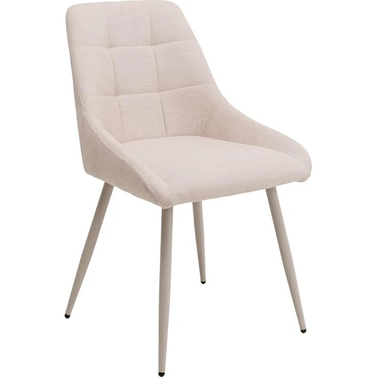 Kare Design Stuhl Rubina, Greige, Creme, elegant, 48 cm Sitzhöhe, Esszimmerstuhl, Polsterstuhl, Wohnzimmer, 88 x 49 x 59 cm (H/B/T) – Bild 3