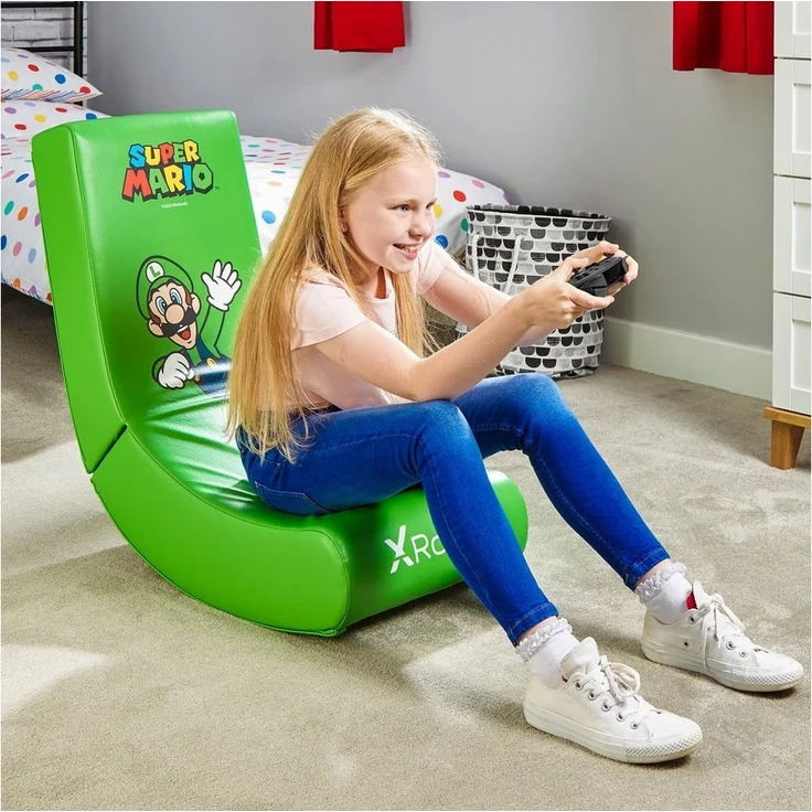 X Rocker Nintendo Super Mario™ Floor Rocker Gaming-Bodensessel im Luigi Design für Kinder & – Bild 2
