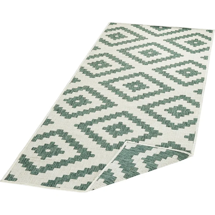 In- & Outdoor Teppich Malta Grün Creme - 80x250x0,5cm – Bild 6