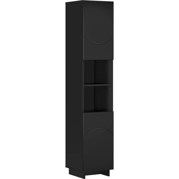 vidaXL Badezimmerschrank-Set 2 stk. Schwarz Holzwerkstoff 3433101 – Bild 4