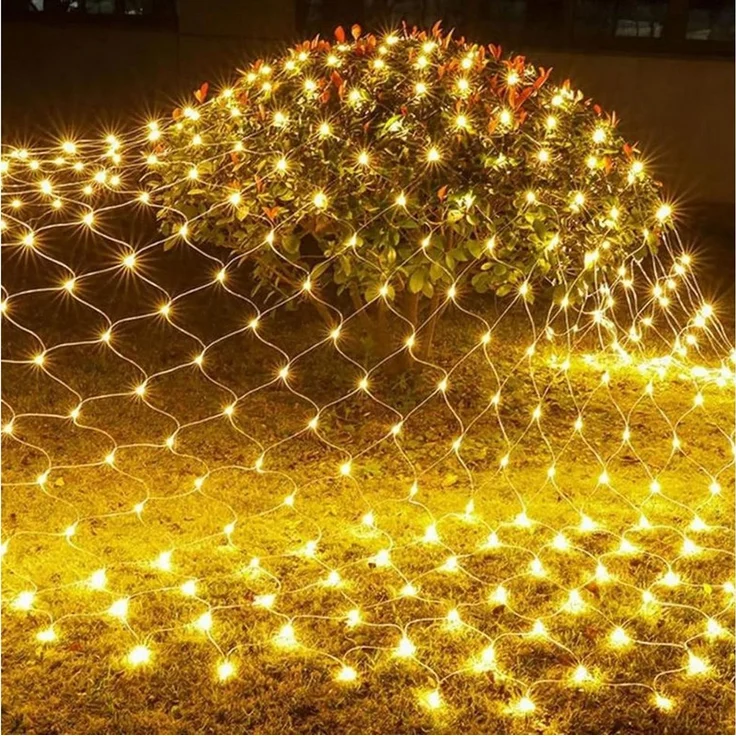Lapamax LED-Lichternetz LED Lichternetz Netz Warmweiß 2x3M/4x6M für Weihnachten, für Weihnachten, Halloween, Party, Geburstag, Hochzeit – Bild 1