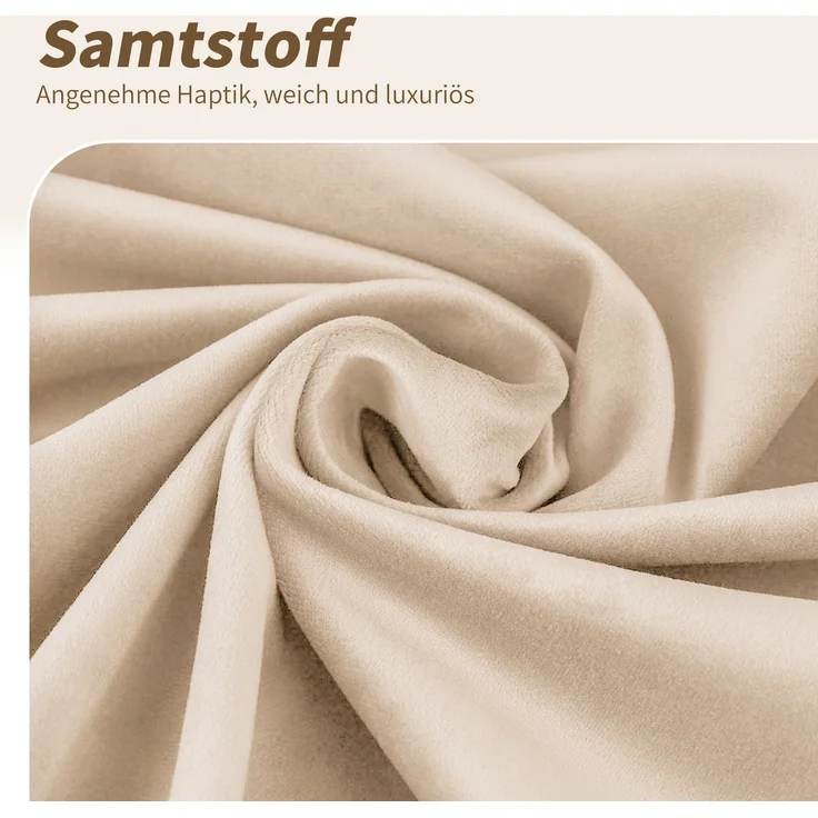Merax Esszimmerstuhl Gestell aus goldfarbenen Metall, Bezug aus Samtstoff(Set, 6 St), 6er Set Polsterstühle Küchenstuhl Wohnzimmerstuhl Beige – Bild 7