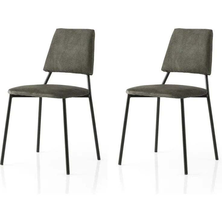 Skye Decor 'Lıma - 4553 V2' Stuhlset (2-teilig), Schwarz / Anthrazit, 42,5 x 77,5 x 54 cm