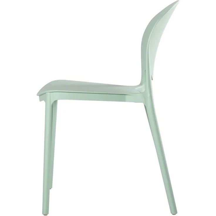 Lüllmann Besucherstuhl Designstuhl aus Polypropylen, Farbe salbei (1, 1 St), Designerstuhl aus Kunststoff, robust, pflegeleicht – Bild 3