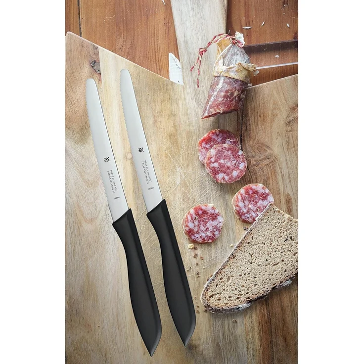 WMF 'Classic Line' Frühstücksmesser Set 6-teilig, Wellenschliff, Spezialklingenstahl, Kunststoffgriff schwarz, 23 cm – Bild 2