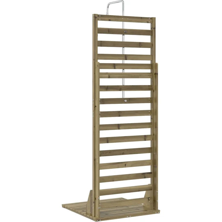 vidaXL Gartendusche 225 cm Imprägniertes Kiefernholz und Edelstahl 886351 – Bild 6