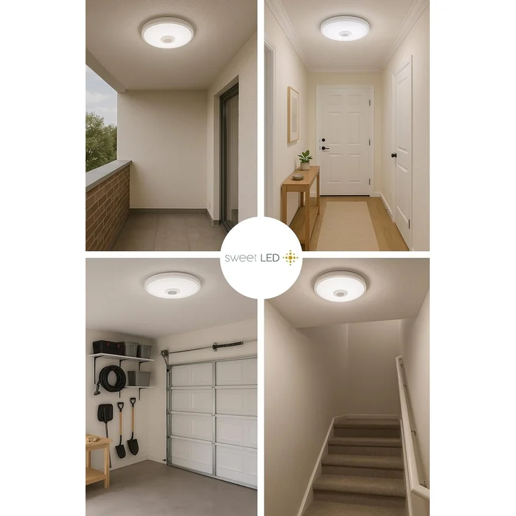Sweet LED Deckenleuchten Bewegungsmelder weiß - LED fest integriert 12W 850lm 4000K, Bewegungsmelder, LED fest integriert, Neutralweiß, Deckenlampe – Bild 6