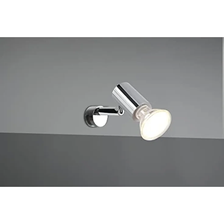 Badezimmerlampe LORENZO in Chrom - Spiegelklemmleuchte mit schwenkbarem Spot – Bild 2