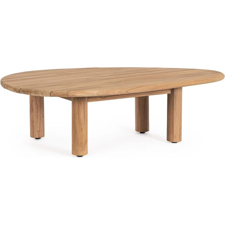 Gartencouchtisch Ustati - Teakholz massiv Natur, 120 x 78 cm – Bild 1