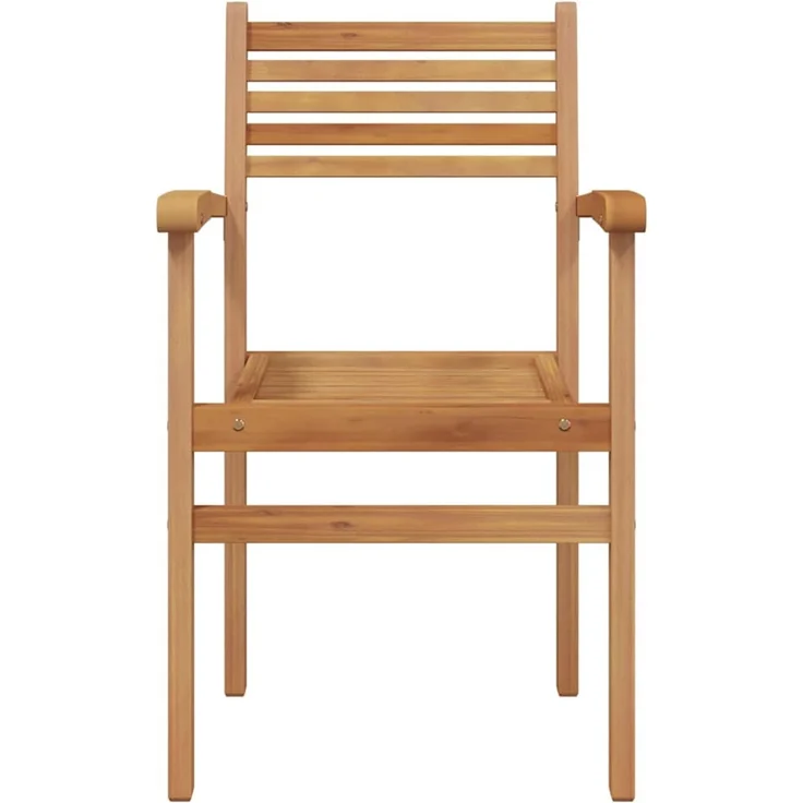 vidaXL Stuhl 4 pcs Braun 56 x 55 x 90,5 cm Massivholz Teak 42002315 – Bild 4