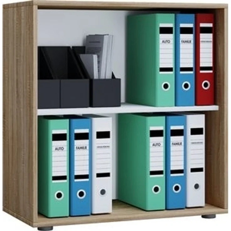 VCM Büroregal & Bücherregal Lona 913914 Sonoma-Eiche (Sägerau) B. 70 x H. 74 x T. 37 cm – Bild 6